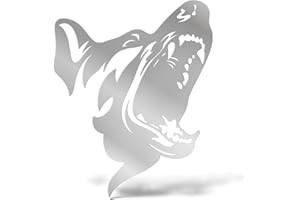 Erreinge Aufkleber Schäferhund Silber Schriftzug In PVC-Wandwand-Aufkleber für Helm Auto Moto Camper Laptop - 15 Cm