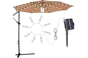 GÉNÉRIQUE solar Umbrella light - Waterproof Outdoor parasol Lamp Chain with 8 Brightness Modes, Garden parasol Light