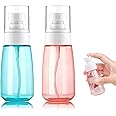 Small Spray Bottle, Travel Spray Bottle 2 Pack, Fine Mist Spray Bottle for Essential Oils, Refillable Travel Containers Plastic Hair Spray Bottle Sprayer for Perfume Skincare Makeup Lotion (2oz 60ml)