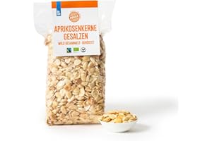 ‎PAKKA PAKKA – Bio Fairtrade Aprikosenkerne geröstet gesalzen 700gr, Öko geröstete Aprikosenkerne entbittert, direkt hergestellt und abgefüllt vom Produzenten in Usbekistan, vegan, Familienpackung, Value-Pac