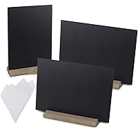 Whaline 3 Pcs Kleine Tafel Set Mini Tafel mit Ständer, Holz Memotafel für Geburtstag Vintage Hochzeit Tischdekoration…