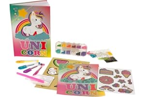 DIAMANTINY Nice Group Creative Art Diamond Painting Kit con Diario Unicorno da Decorare e Personalizzare con Gemme 3D-90006, Tinta Unita, Colore Mehrfarbig, 90006