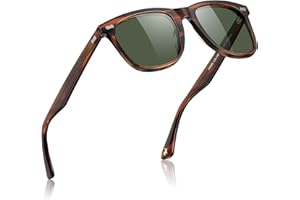 Carfia Gafas de sol Hombre Polarizadas Retro Cuadradas 100% Protección UV para Conducir Viajar
