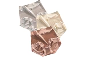 VNDUIFH 3pcsPremium Satin Ice Silk Moisture-absorbing Panties,High waist seamless butt lift underwear，plus size comfort briefs