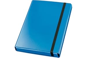 VELOFLEX 4443351 - Pudełko na dokumenty Velocolor, DIN A4, z gumką, kartonowe, laminowane, niebieskie, 23 x 32 x 4 cm, 1 szt.