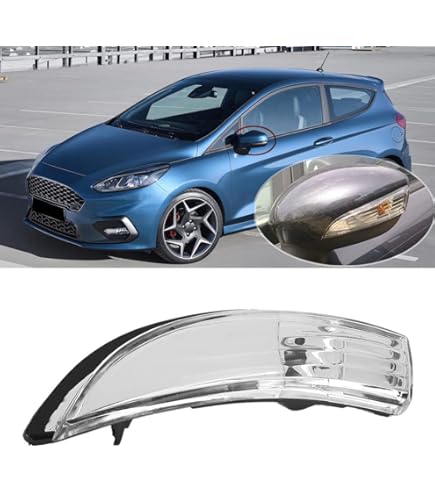 Calotte Specchietti Laterali Nero Lucido Per Ford Fiesta MK7 2008-2017 | Set Destra E Sinistra - Foto 10