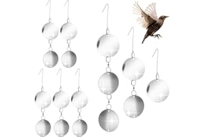 COM-FOUR® Juego de Repelente de pájaros de 56 Piezas - Campana de Viento Reflectante - Espantapájaros contra Cuervos, grajos, estorninos y grajillas para Exteriores (56 Piezas - Campanilla de Viento)