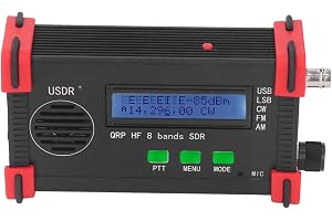 8-bands kortvågsmottagare bärbar SDR QRP SSB CW-sändtagare med handhållen mikrofon 100–240 V (EU-kontakt)