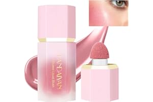 BELIKY GIRL Liquid Blush Face Blusher Rouge Natural Smooth Blusher Pigment Long Lasting Creamy Soft Cheek Multi-purpose Stick Makeup With Cushion Cosmetics Liquid Facial Blush(Love cake)