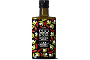 MURAGLIA ANTICO FRANTOIO Frantoio Muraglia, Bottiglia in Vetro con Olio Extra Vergine d'Oliva, Aromatico al Peperoncino 200ml