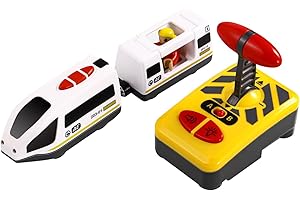 jojofuny Tren de Control Remoto Eléctrico Juguete para Niños Tren Modelo Juguete Educativo Gran Regalo para Niños ( Sin Batería )