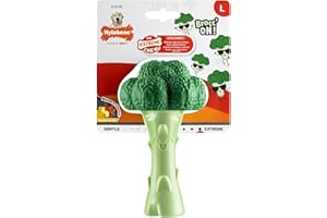 Nylabone Extreme Chewers Tough Nylon Dog Novelty Broccoli Chew Toy, Durable, Boredom Breaker, Cleans Teeth, Bacon & Cheese Flavour, Large, For Dogs 0-23kg