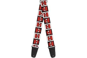 BUCKLE-DOWN Buckle Down, tracolla per chitarra 2.0" Wide Spider-Man Face Black/White Blocks