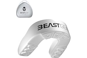 Beast Gear Sport Protège Dents - Protezione Denti e Mascella, Adatto per Boxe, Paradenti MMA, Rugby, Calcio, Hockey con Custodia Igienica，per Adulti e Adolescenti (11+)