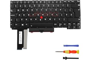 LIAN MO Replacement backlight Keyboard Compatible with Lenovo ThinkPad R14 E14 Gen2 Gen3 Gen4 (UK)