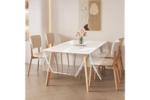 WAPASEZYAR Obrus, przezroczysty, folia ochronna na stół, przezroczysty PCW, 0,13 mm, grubość: 0,13 mm, zmywalny, folia ochronna na stół na życzenie (150 x 200 cm)