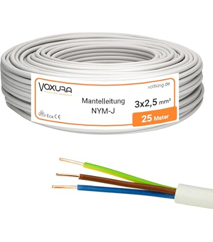 XBK 10010206 NYM-J 3x2,5 mm2 (50m ring), 500 V - overig