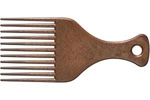 TROOKEE Peine Pelo Rizado - Ahuecador Grande de 11 Púas de Madera Para Rizos - Afro, Dientes Especiales - Peluquero Resistente al Calor - Estilo de Cabello Natural - Tamaño Grande