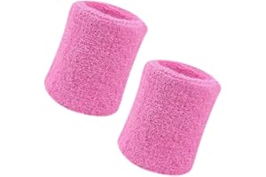 Vidillo 10,2 cm, miękkie i grube bawełniane opaski na nadgarstek do tenisa, do gimnastyki, piłki nożnej, koszykówki, 2 szt