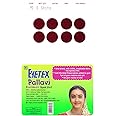 Eyetex Pallavi Sticker Bindi/Pottu|Round|Aloe Vera & Papaya Extracts|Breathable Non-Irritating Velvet Fabric| (Maroon, P0-15 mm)