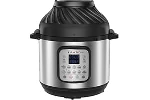 Instant Pot Duo Effet Croustillant, Multicuiseur 11 en 1 - Autcuiseur Friteuse à Air, Cuisson Lente, à la Vapeur, Sous-Vide, Déshydrateur, Chauffe-Plat et Fonction Pâtisserie - 5.7 L