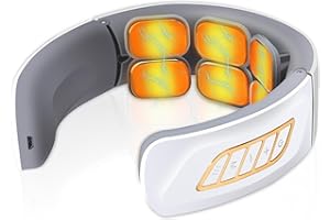 ZEBBYEE Massaggiatore Cervicale, Massaggiatore per Collo con Funzione Di Riscaldamento,6 Modalità 9 Livelli, Massaggiatore Collo Elettrico Portatile, Efficace per Ridurre l'affaticamento dei Muscoli Del Collo