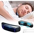 SYOSI Electric Stop Snoring Device, Smart Throat Snoring Device, Hanging Ears Portable USB Snore Stopper with Pulse Assistance Technology, Relieve Snoring Portable Rechargeable Good Sleep Aid Retainer
