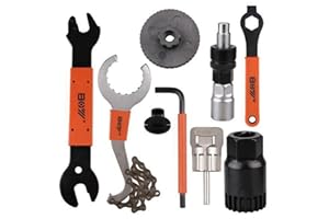 NOHJER Bicycle Repair Tool Kit,Bike Crank Puller Tool, Bike Crank Extractor, Bike Bottom Bracket Remover Hex Allen Wrench, 16mm 15mm Spanner Wrench, Bike Pedal Wrench,Bicycle Cassette Removal Tool