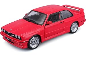 Bburago 21100R BMW M3 (E30) Cheong Collectible Die-Cast Car, Red, L