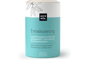‎PURE ELLA Pure Ella ENTWÄSSERUNG Kapseln - 60 Brennesselkapseln, Vegan - Komplex hochdosiert (976mg), mit Brennnessel, Magnesium, Rosskastanien, Weinreben - Natur, ohne chemisch starke Entwässerungstabletten