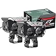 ELTRON TURBO Waterproof 2 Year Warranty Super High Bright Dual Lens Mini Driving Power Fog Light Universal All Motorcycle, Bike, Cars Projector Light 2 Color White & Yellow Pack of 2,12V DC 145W Each