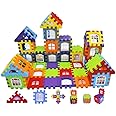 Ankirant Blocks fpr Kids House Construction Building Blocks Big Size House Block Building Block Happy Home Brick Children Kids Toys Building Block Plastic Mind Educational Learning Gift Boy Girl Brain Game Puzzle Toys Fun Game Including Attractive Windows All Included- Multicolor
