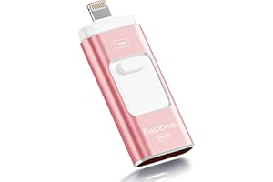 ROSPE Chiavetta USB 256GB Lightning per iPhone e iPad - Memoria Esterna 3 in 1 Compatibile con Android e PC, Pen Drive USB 3.0 per Backup Foto e Video