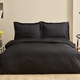 Karaca Home Uniq 100% Cotton Double Satin Duvet Cover Set Black