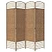 Produktbild Yahee Raumteiler Paravent Trennwand Sichtschutz Wand Spanische Wand (Beige, 4 tlg.)