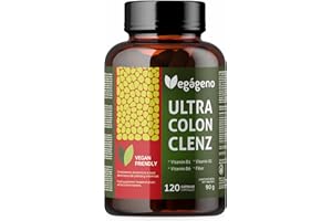 VEGÁGENO Ultra Colon Clenz. Laxatif puissant pour Constipation 120 Gélules, Detox. Ventre plat. Avec Aloe Vera, Cascara Sagrada, Senna, Papaye, Prune, Fenouil, Réglisse. Plus efficace que le Psyllium