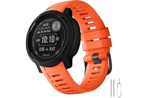Laffav Armband Kompatibel mit Garmin Instinct/Instinct 2 Armband, 22mm Weiches Silikon Ersatzarmband Sport Uhrenarmband für Garmin Instinct/Garmin Instinct 2/Solar/Tactical