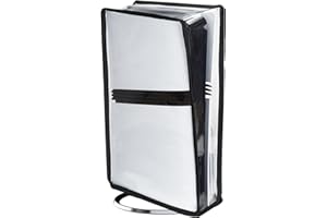 playvital Cover Antipolvere per ps5 PRO Disc/Digital Edition, Copertura Verticale Impermeabile Coperchio Protettivo per ps5 PRO Console Disco&Digitale Edizione, Trasparente