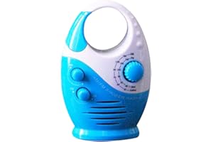 MAIFA Waterproof Shower Radio, Bathroom Speaker Button Adjustable Volume Hanging AM/FM Radio with Top Handle for Bathroom Indoor Outdoor Use