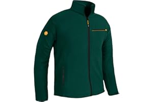 ACE Chaqueta polar para hombre - chaqueta cálida sin capucha para hombre - cremallera completa y tres bolsillos