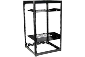 Sanus CFR1620-B1 Component Series 20U Stackable Skeleton Rack (35") Black