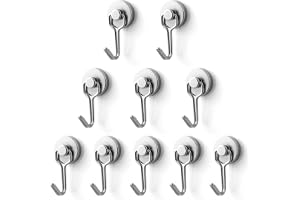 BTLIN Magnetkrokar 20mm, 10Pack Neodymmagneter med 180° Roterbar Krok