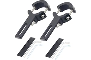 LGUAQUANX Pack of 2 Motorcycle Headlight Mounts, 20 mm - 38 mm Adjustable Motorcycle Light Holder, Universal Mounts with Non-Slip Rubber Pad, Adjustable Motorcycle Headlight Bracket