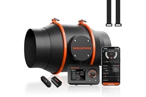 Spider Farmer Inline-Rohrventilator 150 mm/6 Inch mit GGS Temp Feucht Controller, WiFi App Steuerung, 685m³/h EC Motor, 62W Grow Lüfter Belüftung Abluftventilator für Growzelt, Growbox, Hydrokultur