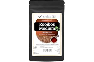 YOUR EXCELLENTEA Rooibos Herbs Loose Leaf Tea (250g) Red Bush Tea Gentle Caffeine Free Naturally Sweet Aromatic Nutty Earthy Smooth Full-Bodied Vibrant, Closed in Resealable Package to Remain Fresh