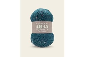 Sirdar Hayfield Bonus Aran Tweed, Teal Tweed (637), 400g Green F011-637