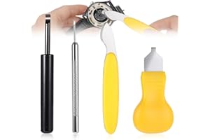 JIYIN 4 Stück Uhrendeckelöffner Batteriewechsel, Uhr Batteriewechsel Werkzeug Uhrenöffner Werkzeug Uhrengehäuse Entferner Tool Uhrenöffner Gehäusebodenöffner zum Entfernen von Uhrendeckeln