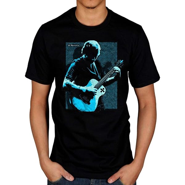 Ed Sheeran 'Dashed Stage Photo' Black T-Shirt – Official Merch, Unisex, 100% Cotton - View #2