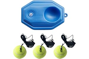 ZBHDEYG 3 Pelotas De Tenis De Cuerda Con Base - Equipo De Entrenamiento y Rebote Individual