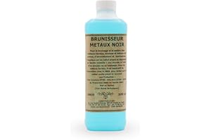Comptoir d'Art - Brunisseur Métaux (0805) - Cuivre - Bronze - Laiton - Zinc - Nécessite Neutralisant (0804) pour application sur Métaux Ferreux (Noir, 500mL)